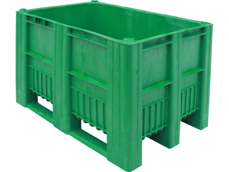 BoxPallet 1200х800х740 мм зеленый сплошной 