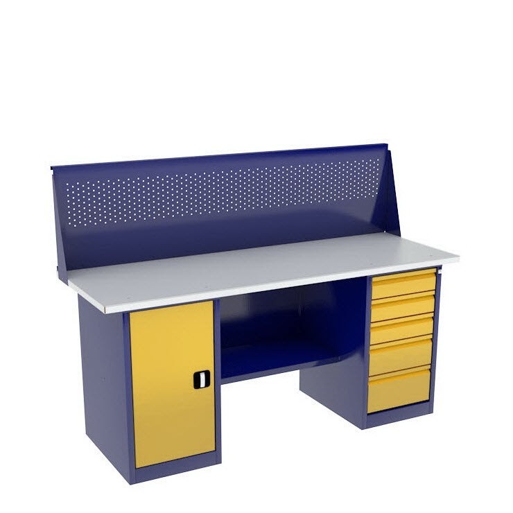 Верстак с тумбой и драйвером ВП-4Т/1,6 с экраном 