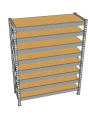 Стеллаж грузовой СГР 3000x1500x400 8 полок (ДСП) Стеллаж грузовой СГР 3000x1500x400 8 полок (ДСП)