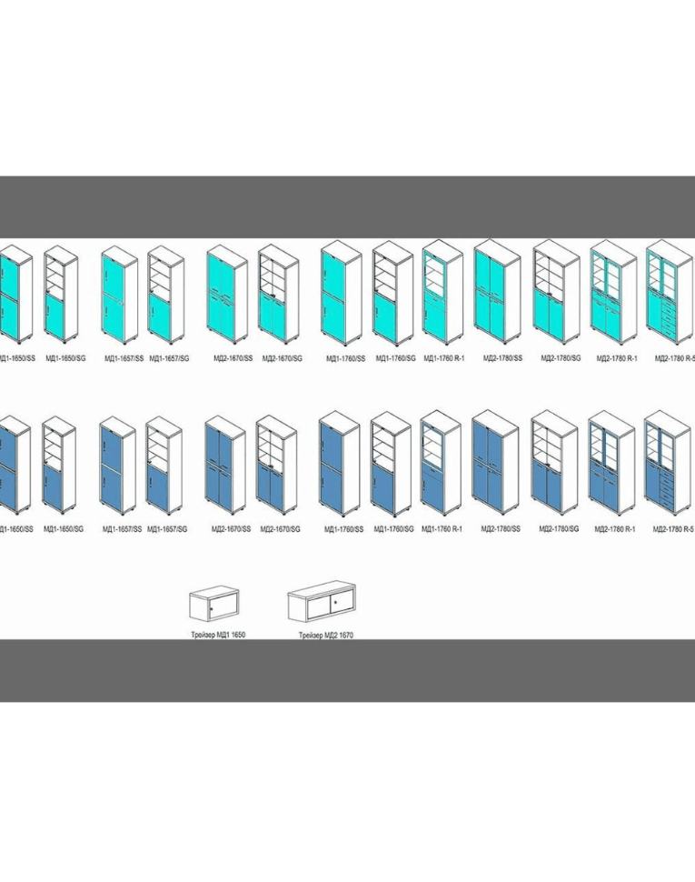 Медицинский шкаф HILFE МД 1 1650/SS Медицинский шкаф HILFE МД 1 1650/SS