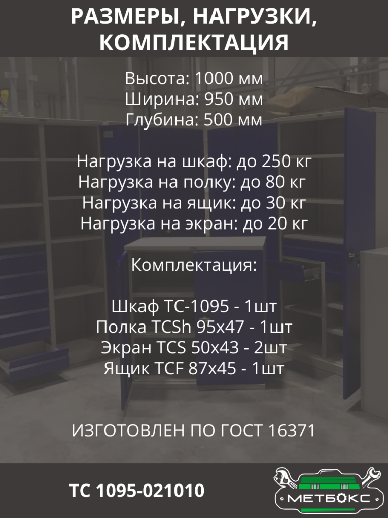 Шкаф инструментальный ТС 1095-021010 