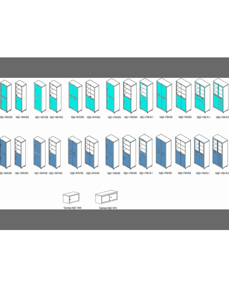 Медицинский шкаф HILFE МД 1 1657/SS Медицинский шкаф HILFE МД 1 1657/SS