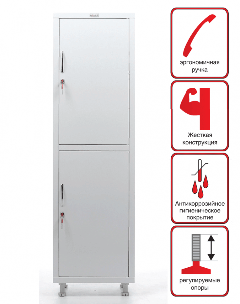 Медицинский шкаф HILFE МД 1 1657/SS Медицинский шкаф HILFE МД 1 1657/SS