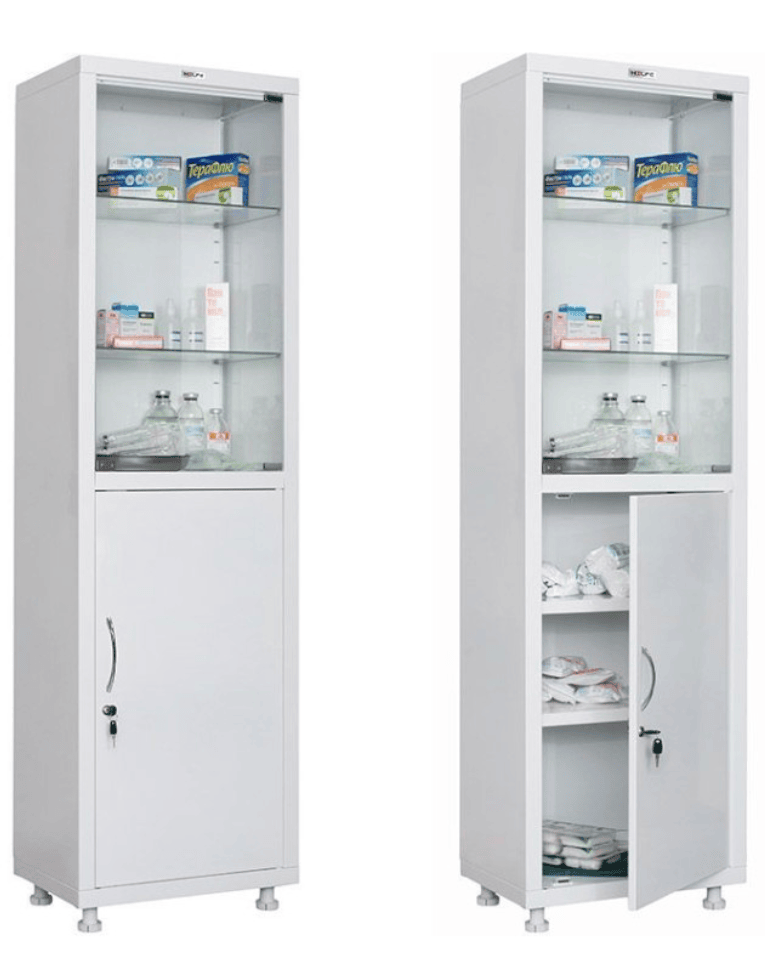 Медицинский шкаф HILFE МД 1 1657/SG Медицинский шкаф HILFE МД 1 1657/SG