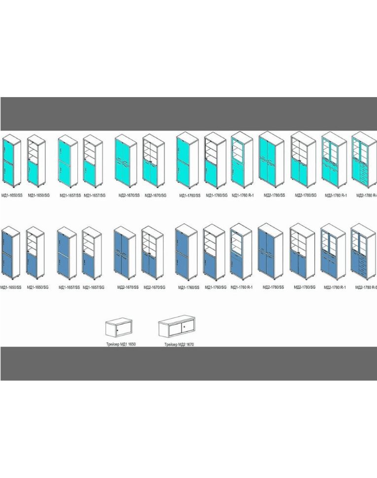 Медицинский шкаф HILFE МД 1 1657/SG Медицинский шкаф HILFE МД 1 1657/SG
