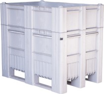 BoxPallet 1200х800х1035 сплошной, на полозьях серый BoxPallet 1200х800х1035 сплошной, на полозьях серый