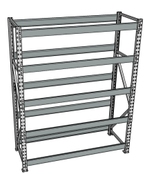 Стеллаж грузовой СГР 2500x1500x1000 5 полок (без настила) Стеллаж грузовой СГР 2500x1500x1000 5 полок (без настила)