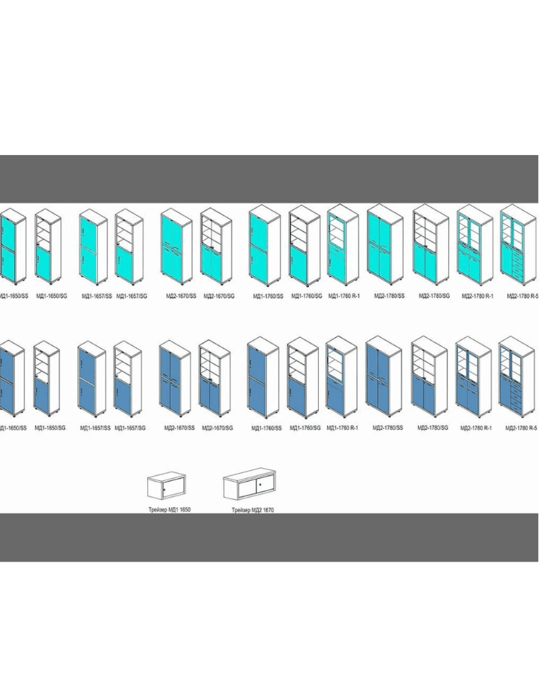 Медицинский шкаф HILFE МД 1 1760/SS 