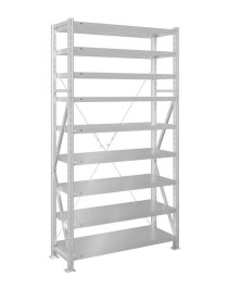 Стеллаж MS U 2500x1200x500 9 полок (180 кг, металл) Стеллаж MS U 2500x1200x500 9 полок (180 кг, металл)