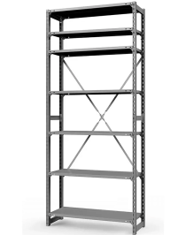 Стеллаж ТСУ 2000x1500x300 7 полок (150 кг, металл) Стеллаж ТСУ 2000x1500x300 7 полок (150 кг, металл)