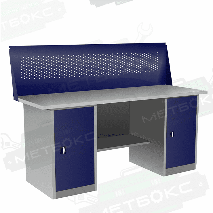 Верстак двухтумбовый ВП-5/1,9 с экраном  Верстак двухтумбовый ВП-5/1,9 с экраном