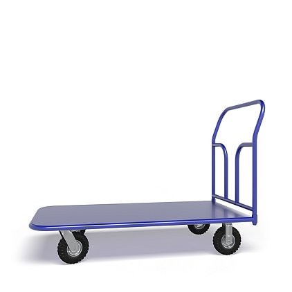 Платформенная тележка ТП 4 (г/п 300 кг, 1200x600 мм, колеса пневматические 270 мм) 