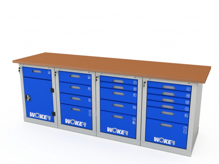 Верстак четырехтумбовый WOKER PRO 42456.2400 