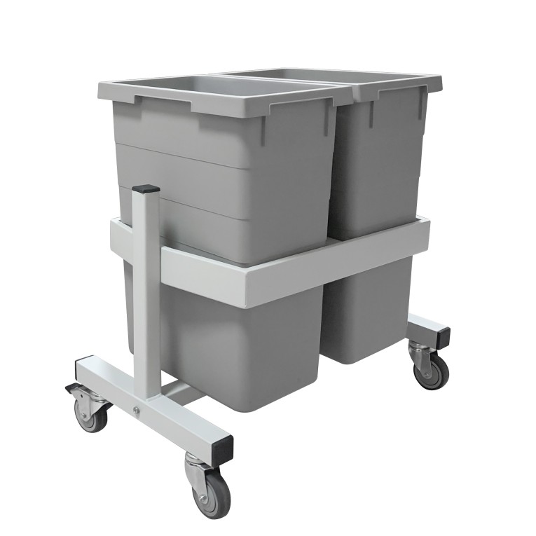 Подкатная подставка держатель для 2-х контейнеров Gresson ПДК-2 