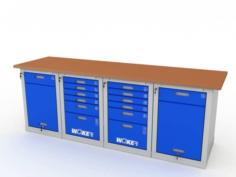 Верстак четырехтумбовый WOKER PRO 42662.2400 