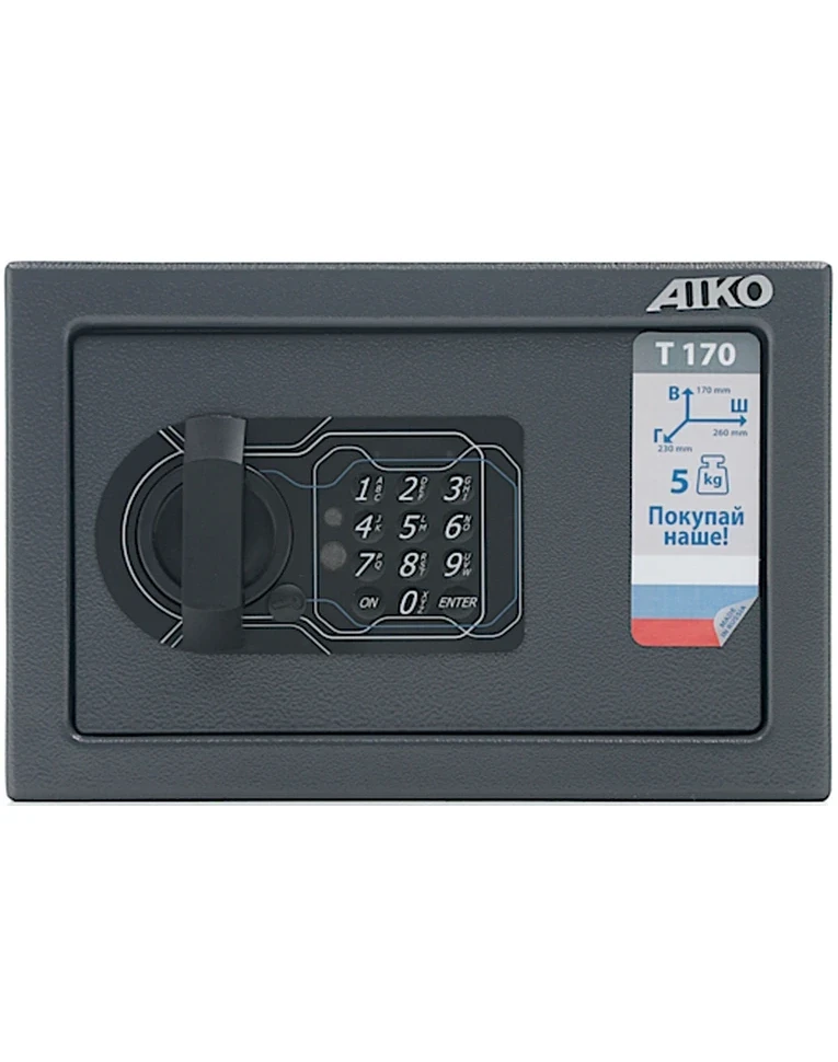 Мебельный сейф Aiko Т-170 EL, вид спереди Мебельный сейф Aiko Т-170 EL, вид спереди