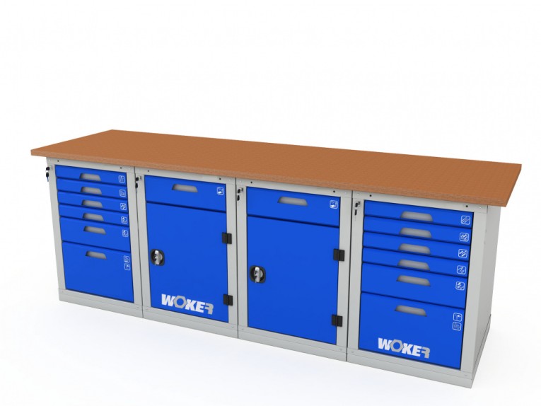 Верстак четырехтумбовый WOKER PRO 46226.2400 