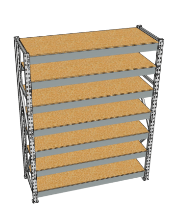 Стеллаж грузовой СГР 2500x2100x500 7 полок (ДСП)