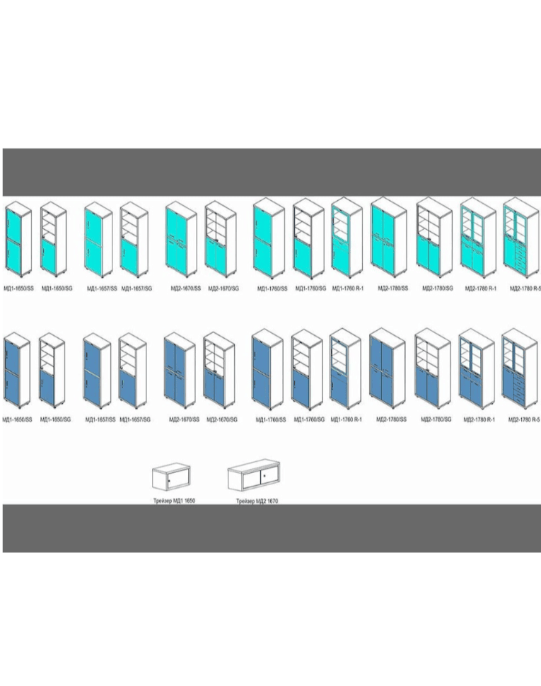 Медицинский шкаф HILFE МД 2 1780/SG Медицинский шкаф HILFE МД 2 1780/SG
