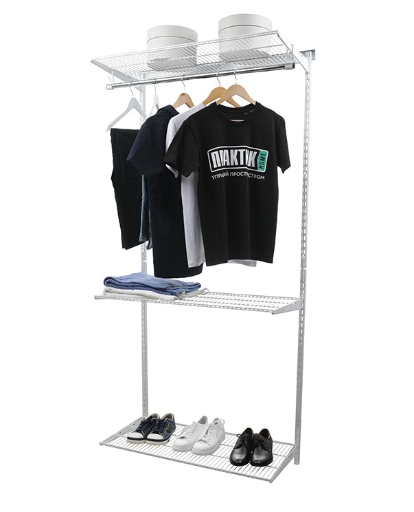 Гардеробная система Практик Home Basic G90 белая Гардеробная система Практик Home Basic G90 белая