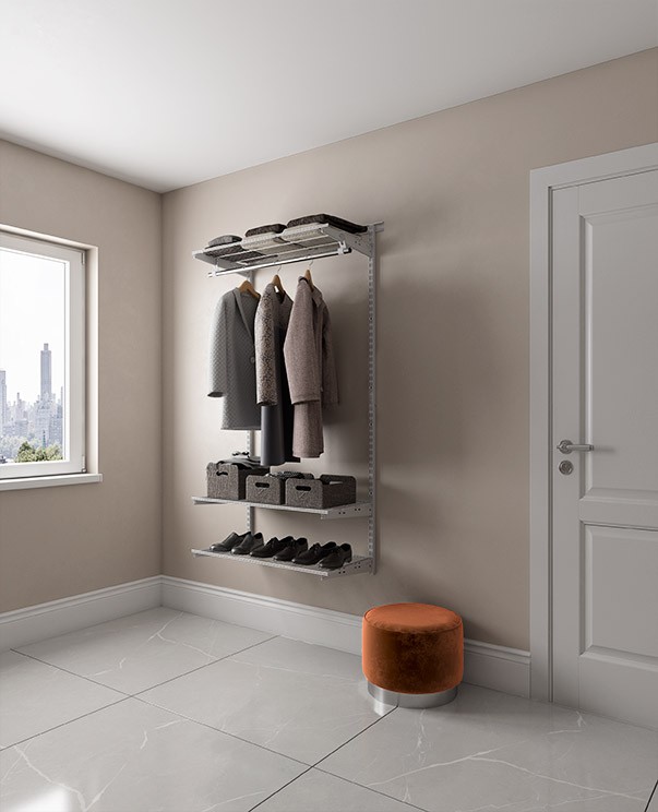 Гардеробная система Практик Home Basic G90 белая Гардеробная система Практик Home Basic G90 белая