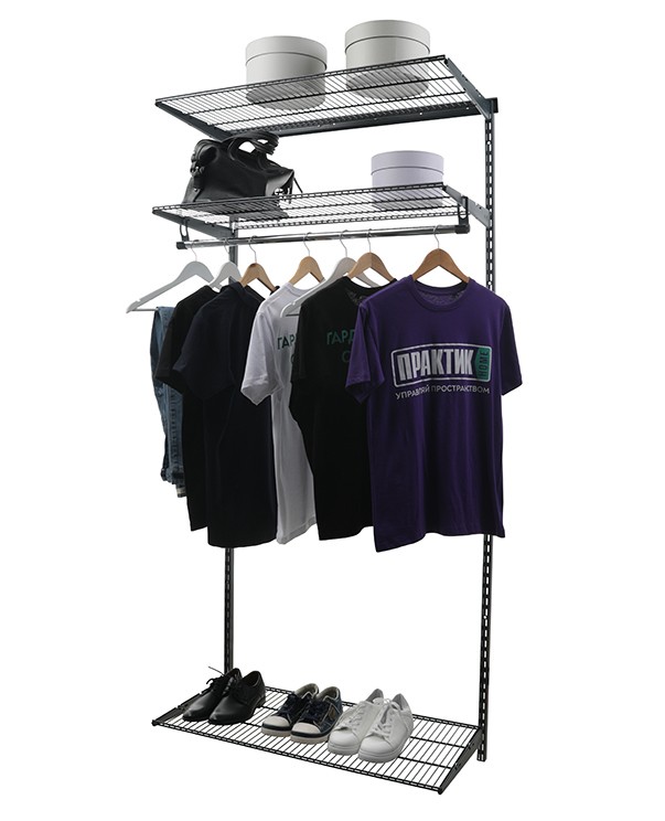 Гардеробная система Практик Home Basic G90 графит 