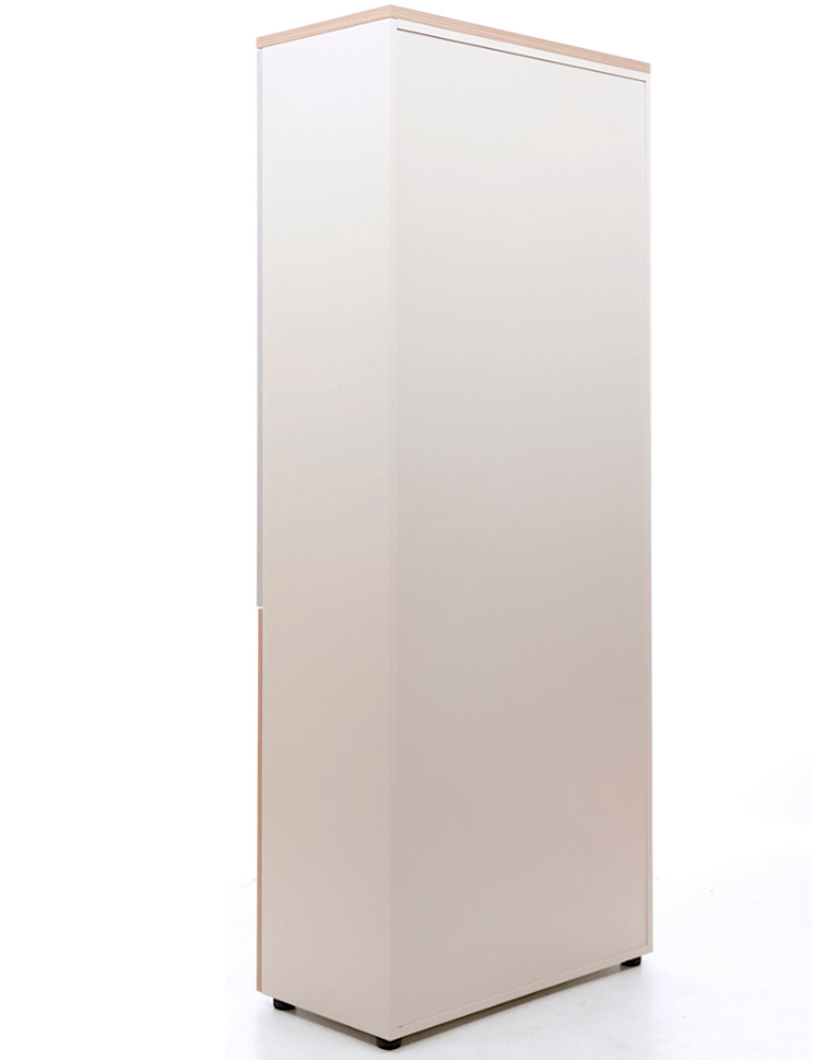 Шкаф NW 2080/2G со стеклом вяз натуральный/бежевый 