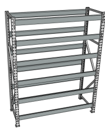 Стеллаж грузовой СГР 2500x900x500 6 полок (без настила) Стеллаж грузовой СГР 2500x900x500 6 полок (без настила)