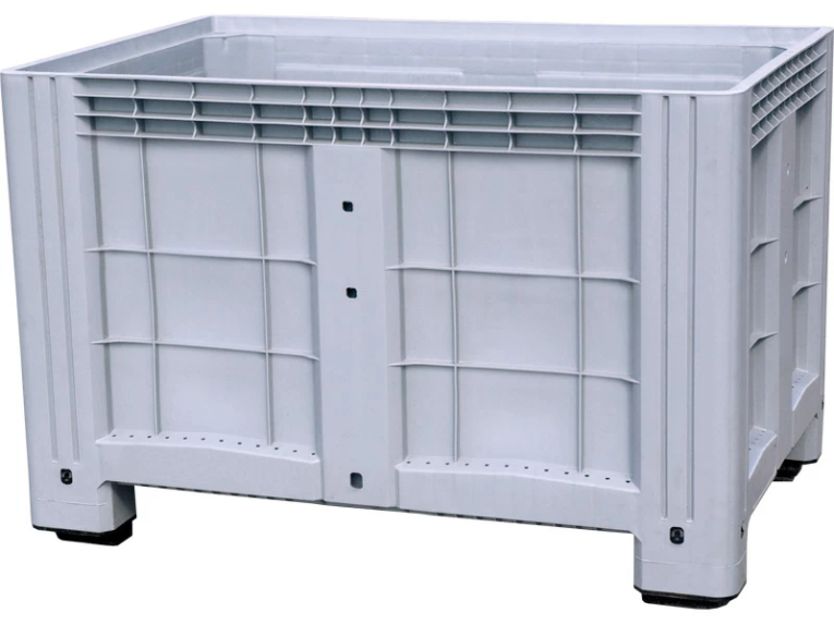 Контейнер 1200х800х800 сплошной, на ножках серый 