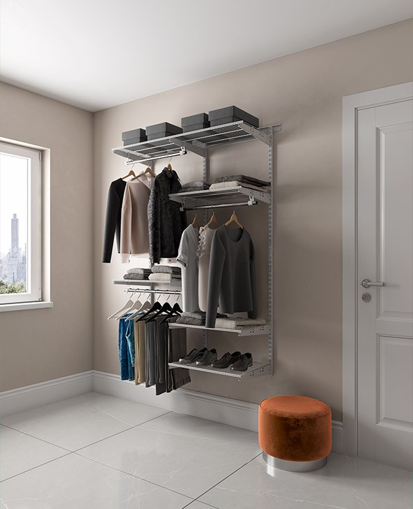 Гардеробная система Практик Home Optima G120 белая 