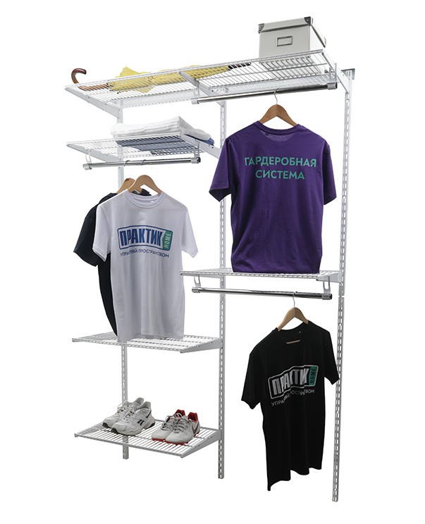 Гардеробная система Практик Home Optima G120 белая 