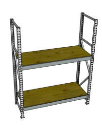 Стеллаж грузовой СГР 2000x1200x500 2 полки (фанера) Стеллаж грузовой СГР 2000x1200x500 2 полки (фанера)
