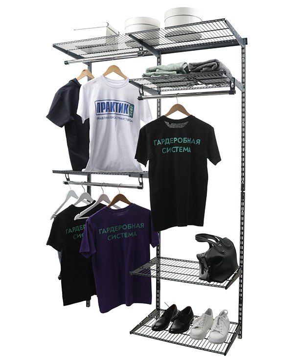 Гардеробная система Практик Home Optima G120 графит Гардеробная система Практик Home Optima G120 графит