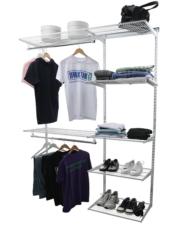 Гардеробная система Практик Home Optima G150 белая 