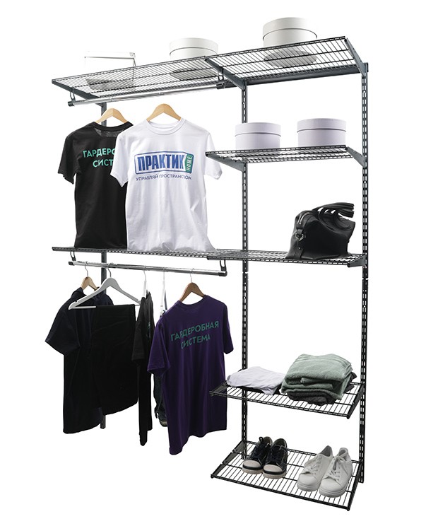 Гардеробная система Практик Home Optima G150 графит Гардеробная система Практик Home Optima G150 графит