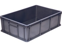 Ящик 600х400х180 мм сплошной без ручек серый