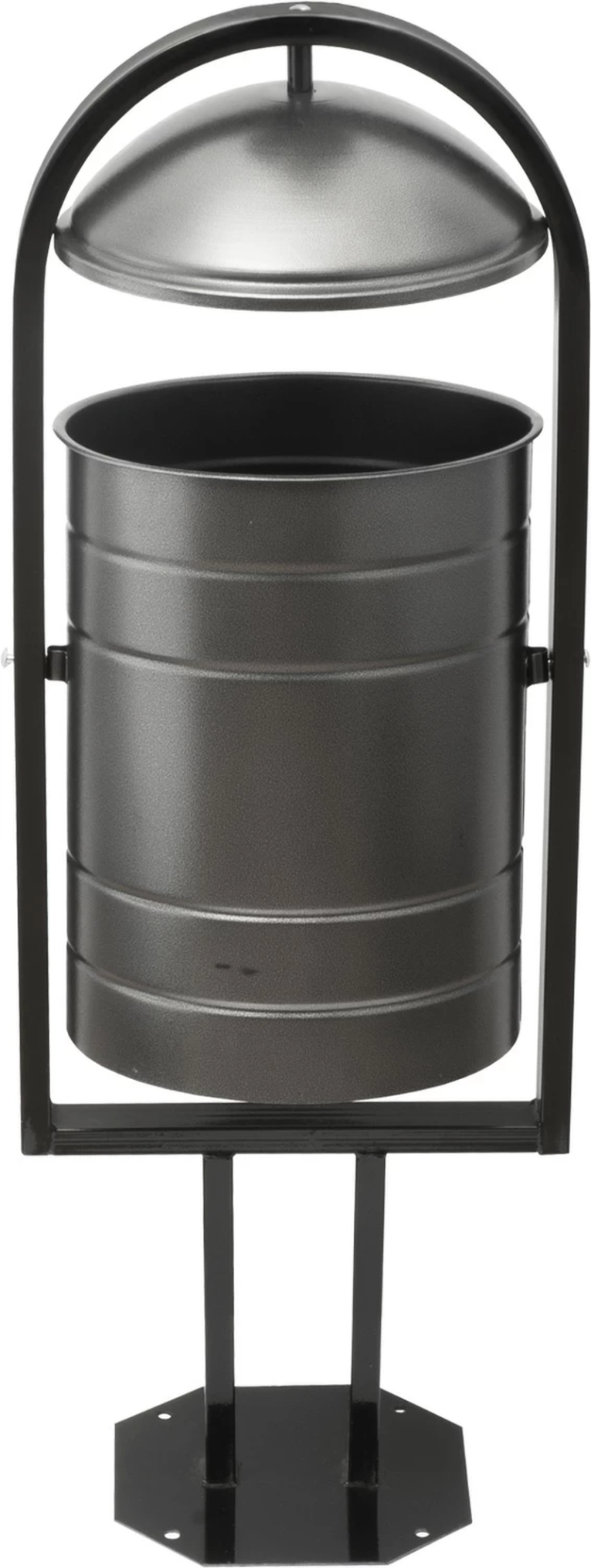 Урна уличная 370х300х1000 серебряная Урна уличная 370х300х1000 серебряная