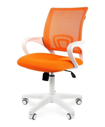 Офисное кресло Chairman 696 Россия белый пластик TW-16/TW-66 оранжевый