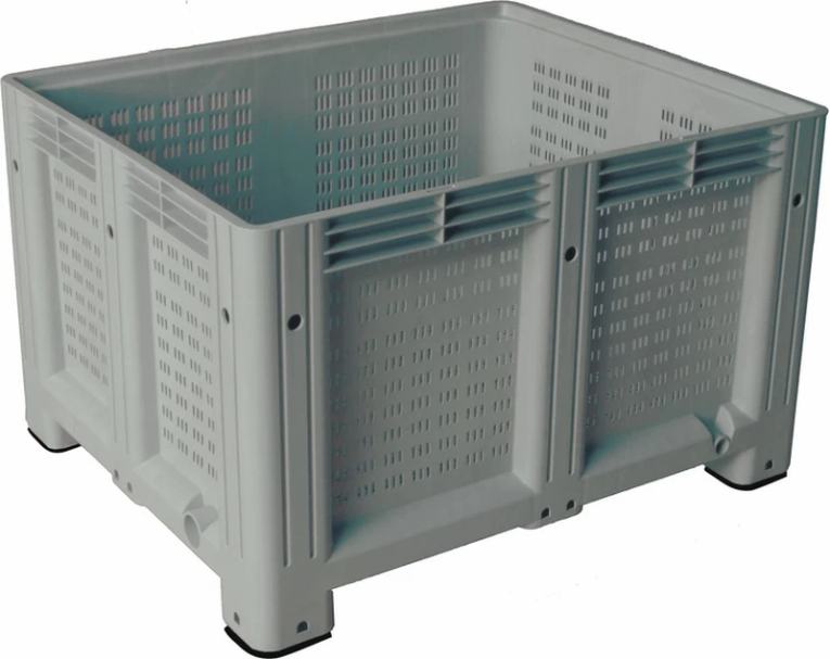 Big Box 1200x1000x580 мм перфорированный на ножках серый Big Box 1200x1000x580 мм перфорированный на ножках серый