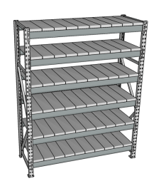 Стеллаж грузовой СГР 3000x1500x1000 6 полок (металл) Стеллаж грузовой СГР 3000x1500x1000 6 полок (металл)