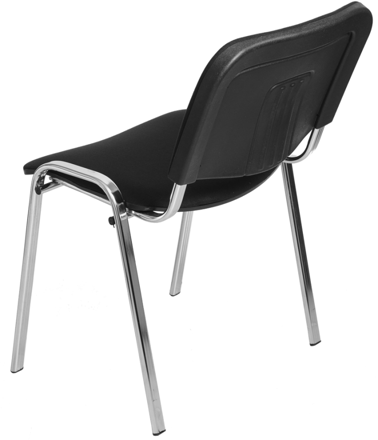 Стул Изо (черная ткань, хром) 