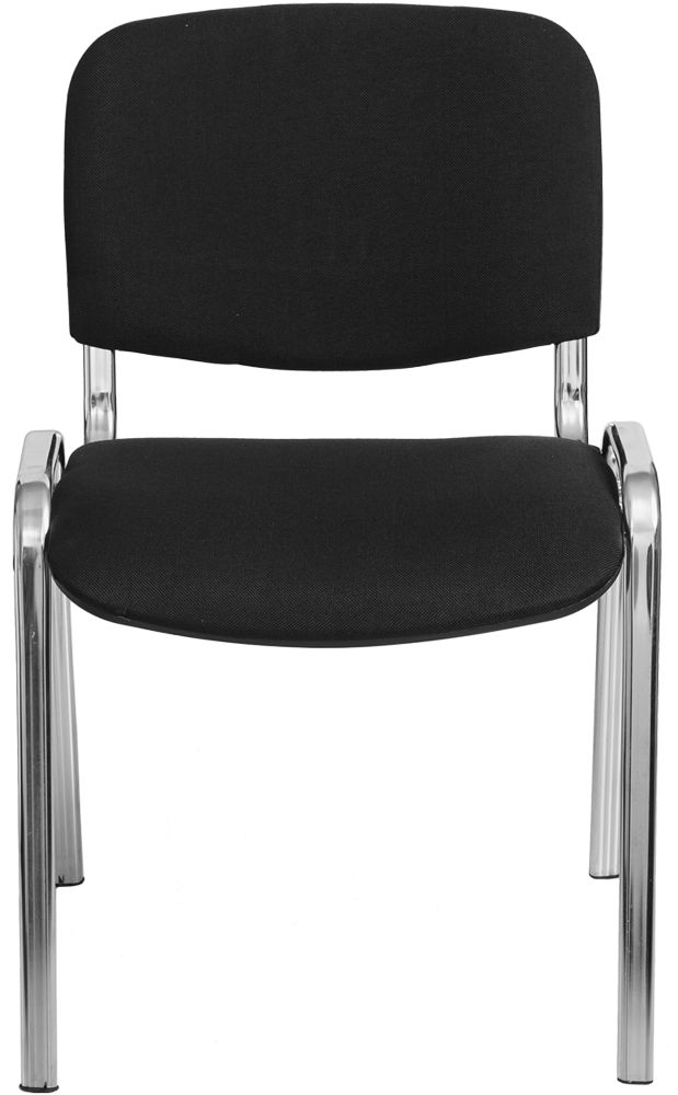 Стул Изо (черная ткань, хром) 