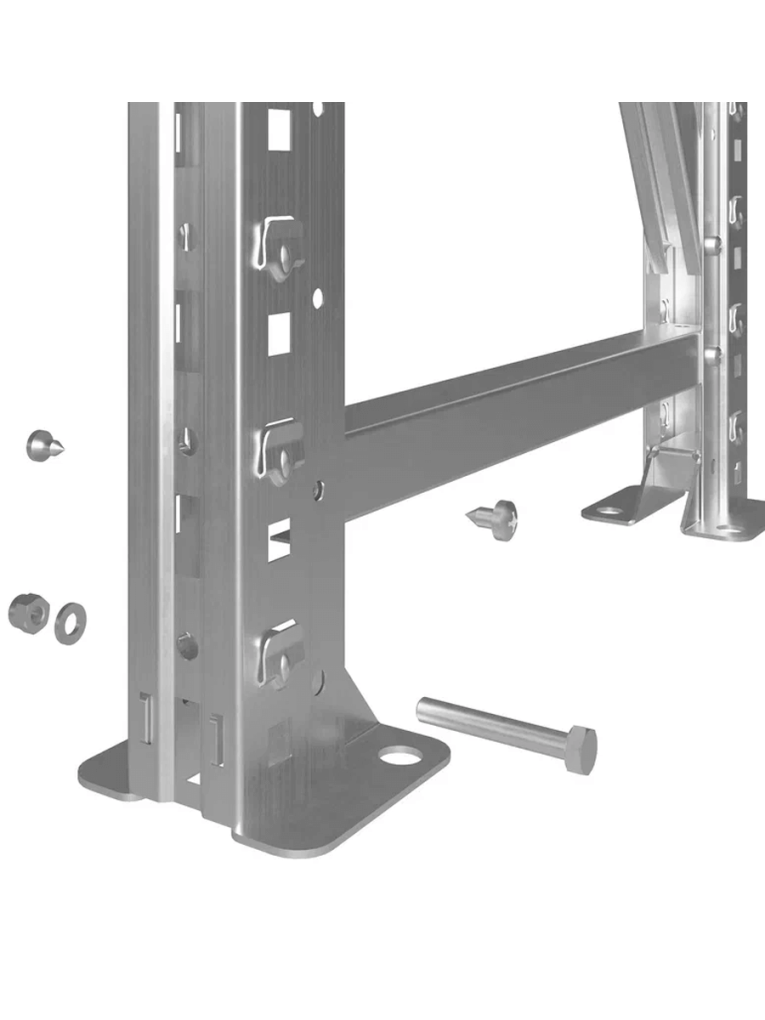 Стеллаж MS U 2500x1500x400 4 полки (200 кг, перф) Стеллаж MS U 2500x1500x400 4 полки (200 кг, перф)