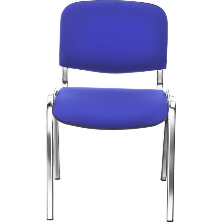 Стул Изо (синяя ткань, хром) Стул Изо (синяя ткань, хром)