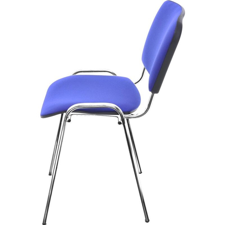 Стул Изо (синяя ткань, хром) Стул Изо (синяя ткань, хром)