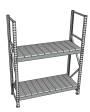 Стеллаж грузовой СГР 3000x2100x1000 2 полки (металл) Стеллаж грузовой СГР 3000x2100x1000 2 полки (металл)