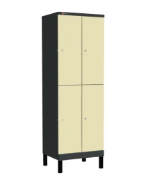 Шкаф-локер ДиКом УНО-322, корпус RAL 7016, двери RAL 1015, на ножках