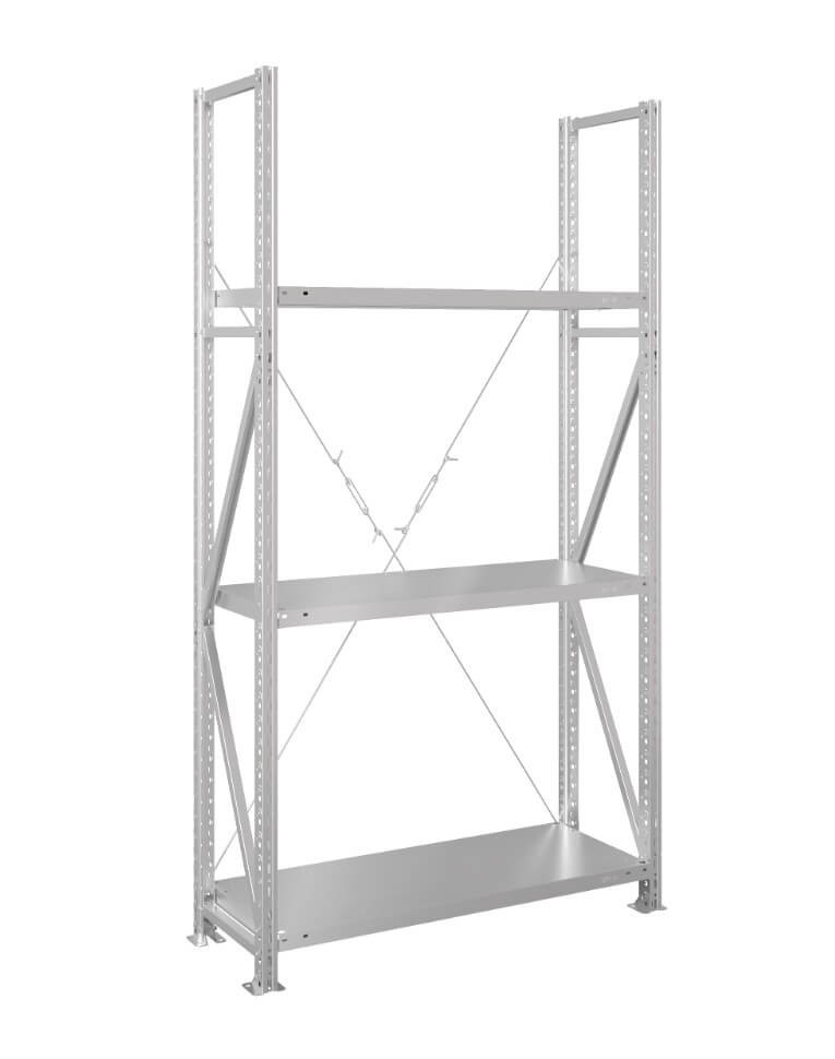 Стеллаж MS U 2500x700x300 3 полки (200 кг, металл) 