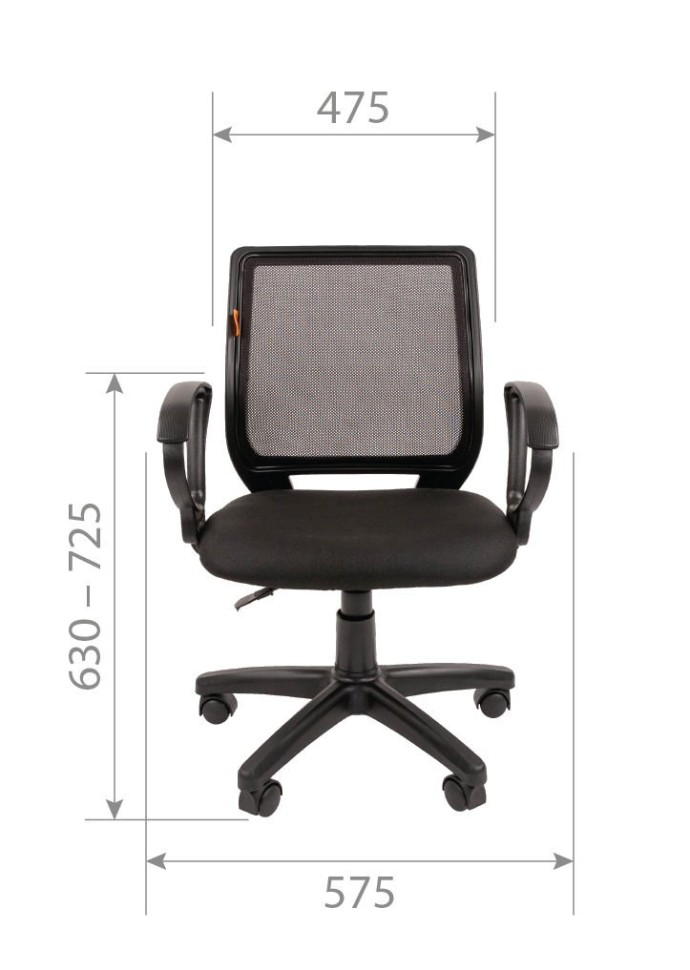   Офисное кресло CHAIRMAN 699, ткань стандарт/ сетчатый акрил, черный