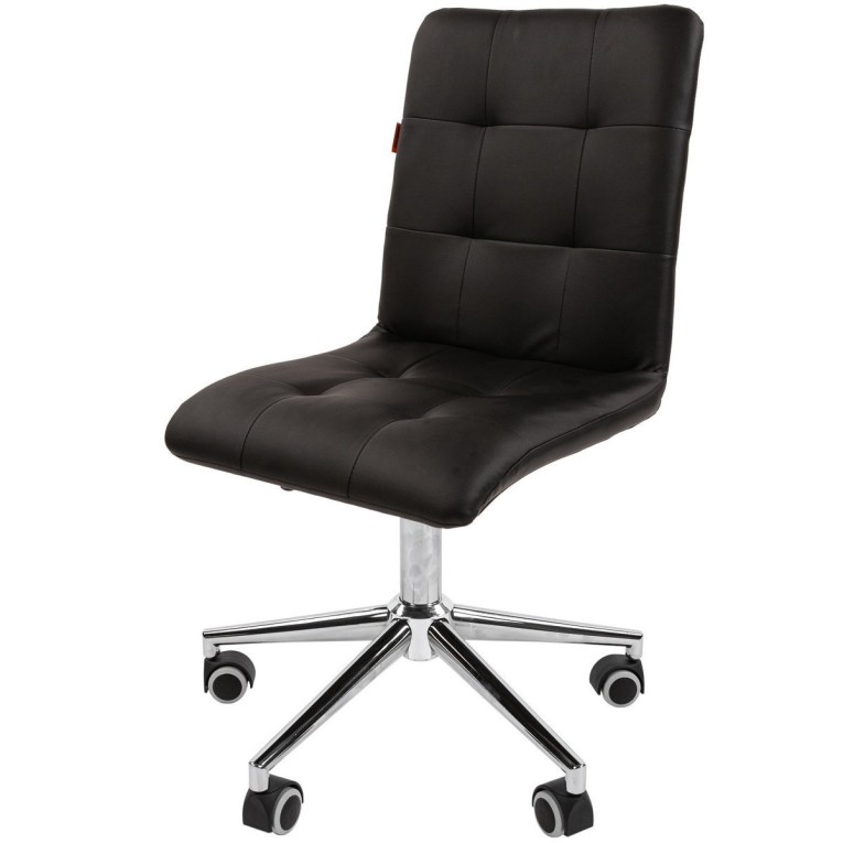 Офисное кресло Chairman 030 Россия экопремиум черный, хром, без подлокотников Офисное кресло Chairman 030 Россия экопремиум черный, хром, без подлокотников